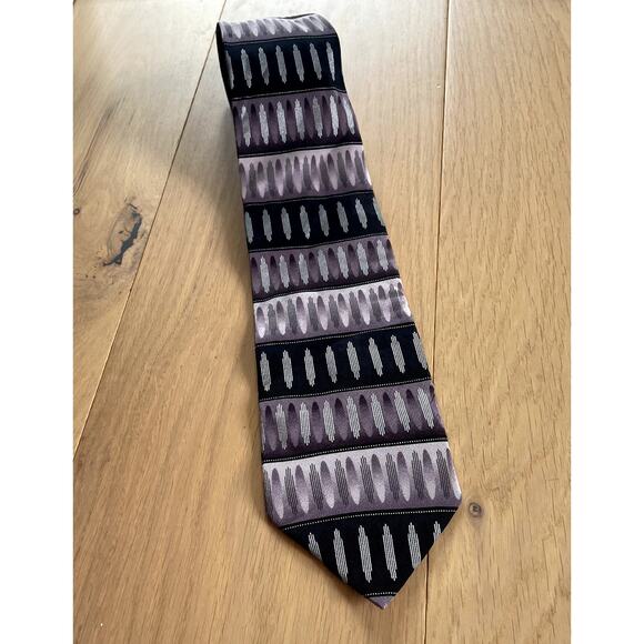 Alexander Julian Colours Silk Tie - Art Deco Pattern - Picture 1 of 5